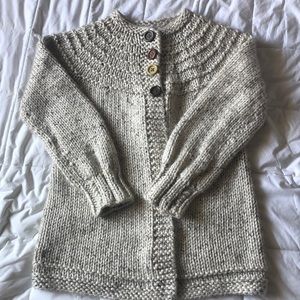 Hand knit wool soft sweater.
